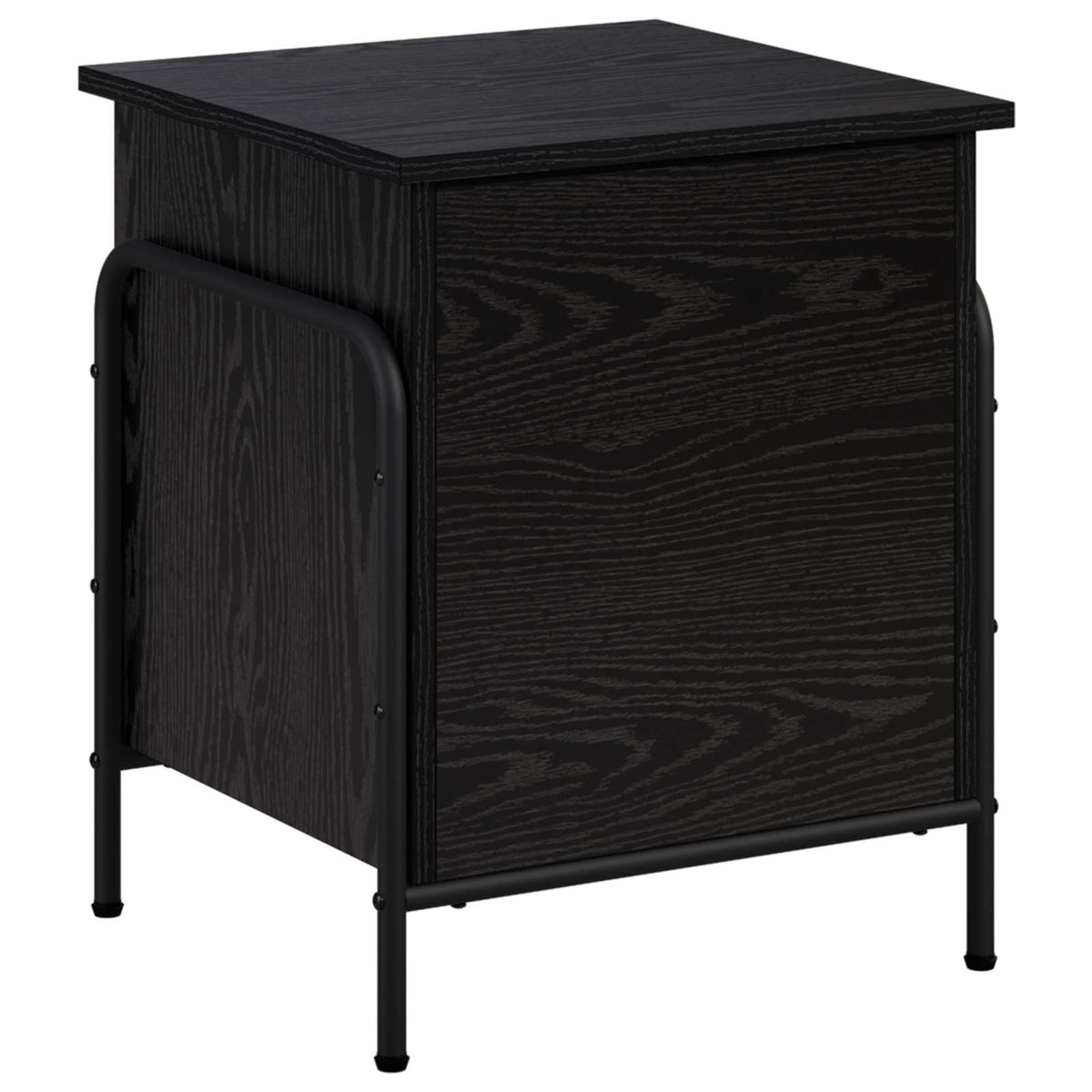 vidaXL Storage Box Black Oak 40.5 x 40 x 49.5 cm Engineered Wood