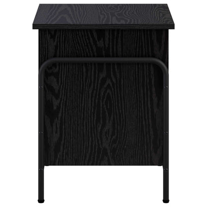 vidaXL Storage Box Black Oak 40.5 x 40 x 49.5 cm Engineered Wood