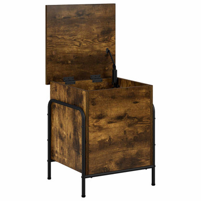 vidaXL Storage Box Smoked Oak 40.5 x 40 x 49.5 cm Engineered Wood