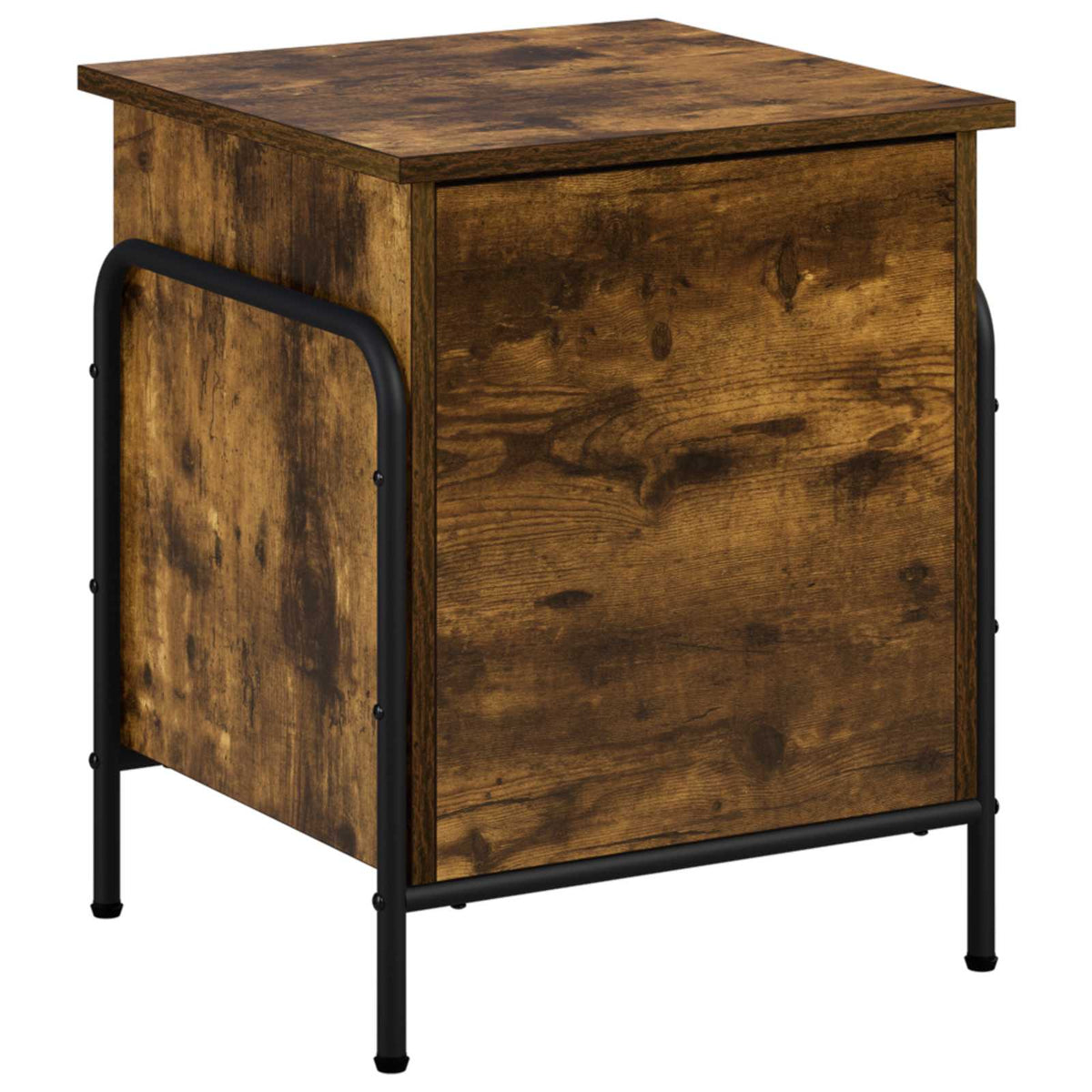 vidaXL Storage Box Smoked Oak 40.5 x 40 x 49.5 cm Engineered Wood