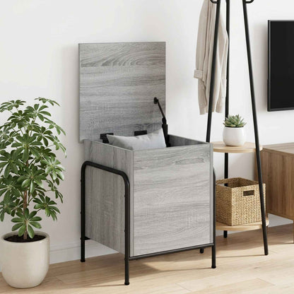 vidaXL Storage Box Grey Sonoma 40.5 x 40 x 49.5 cm Engineered Wood
