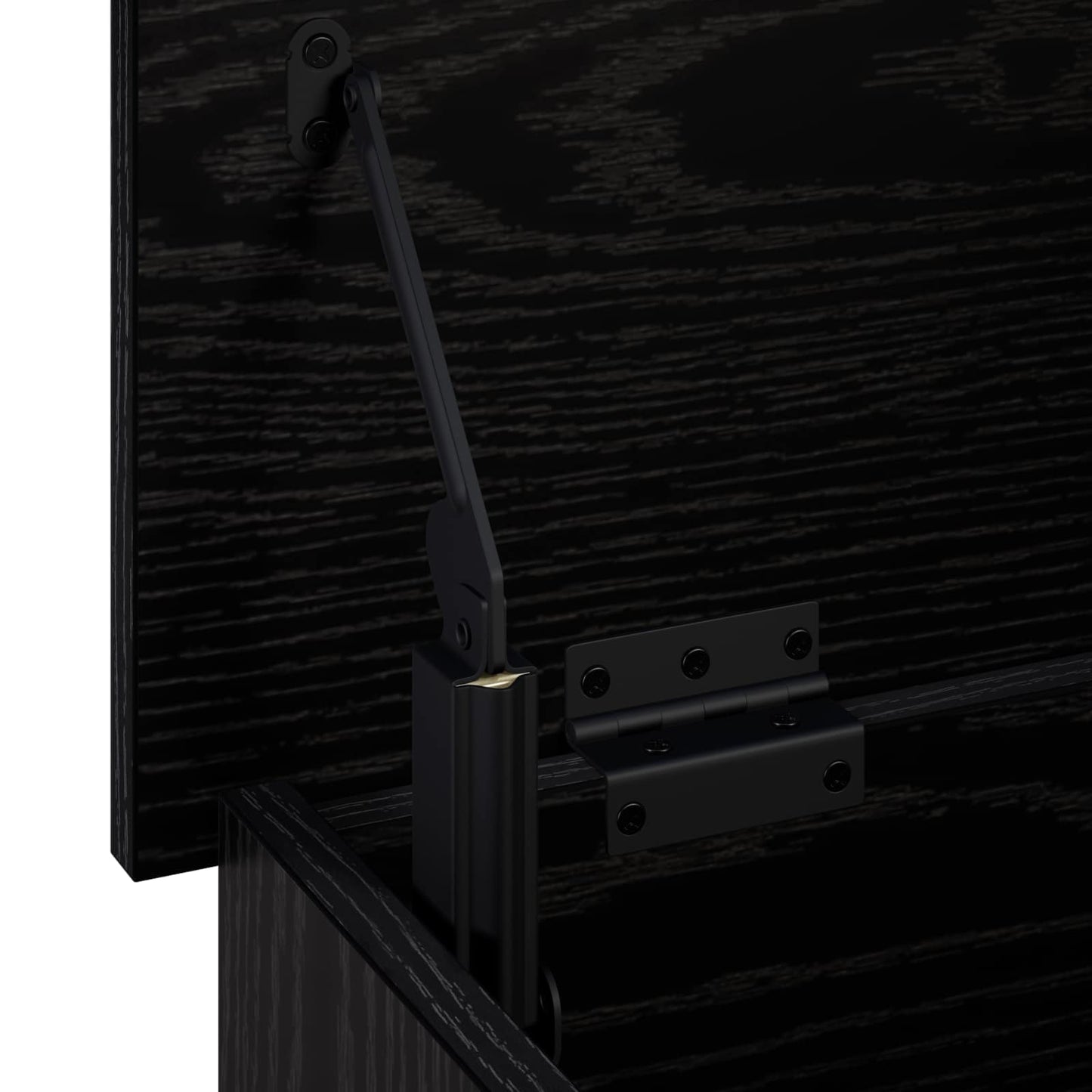 vidaXL Storage Box Black Oak 60 x 40 x 49.5 cm Engineered Wood