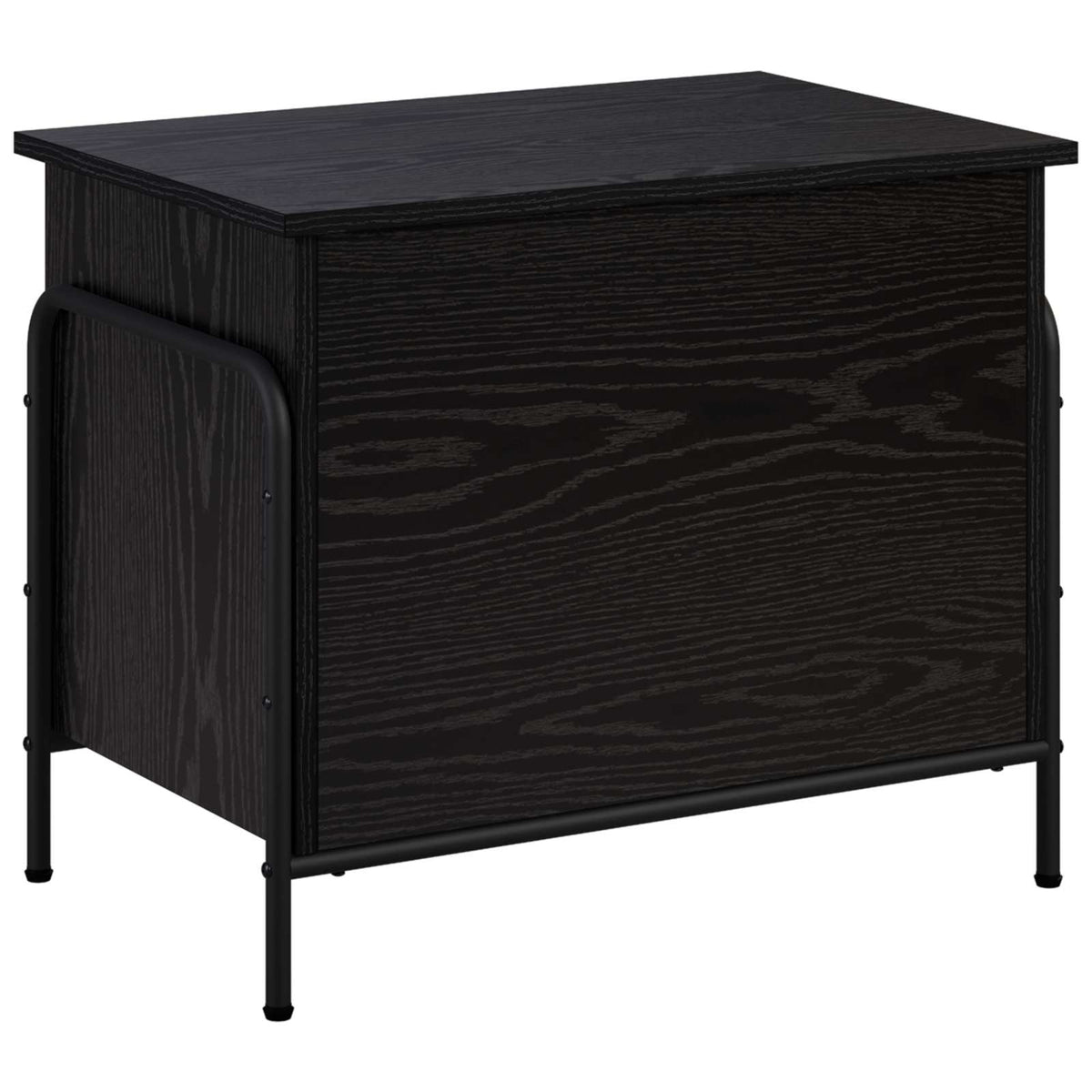 vidaXL Storage Box Black Oak 60 x 40 x 49.5 cm Engineered Wood