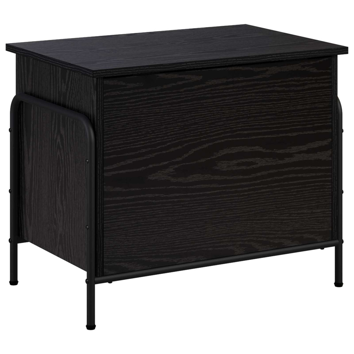 vidaXL Storage Box Black Oak 60 x 40 x 49.5 cm Engineered Wood