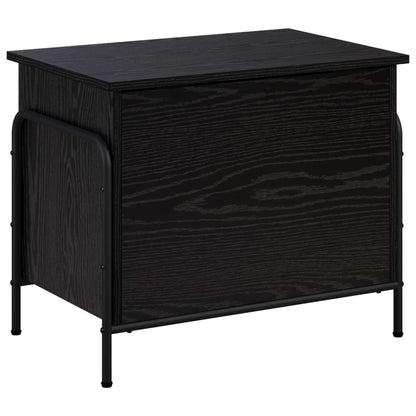 vidaXL Storage Box Black Oak 60 x 40 x 49.5 cm Engineered Wood