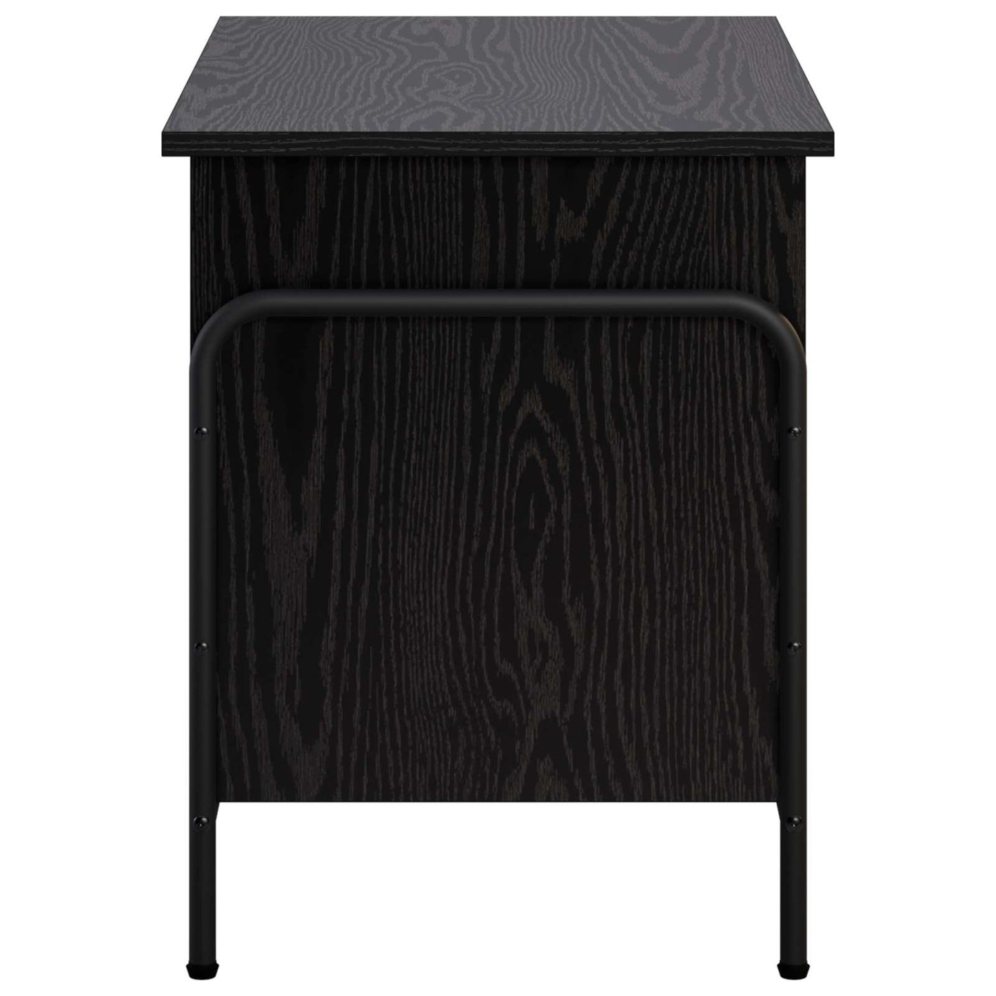 vidaXL Storage Box Black Oak 60 x 40 x 49.5 cm Engineered Wood
