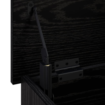 vidaXL Storage Box Black Oak 80 x 40 x 49.5 cm Engineered Wood