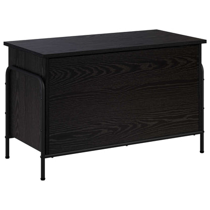 vidaXL Storage Box Black Oak 80 x 40 x 49.5 cm Engineered Wood