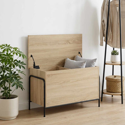 vidaXL Storage Box Sonoma Oak 80 x 40 x 49.5 cm Engineered Wood