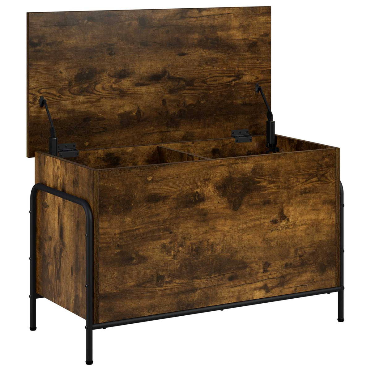 vidaXL Storage Box Smoked Oak 80 x 40 x 49.5 cm Engineered Wood