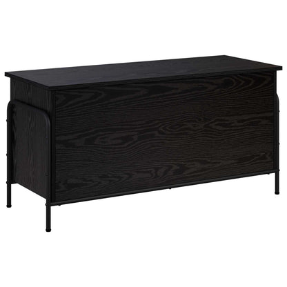 vidaXL Storage Box Black Oak 100 x 40 x 49.5 cm Engineered Wood