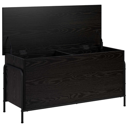 vidaXL Storage Box Black Oak 100 x 40 x 49.5 cm Engineered Wood