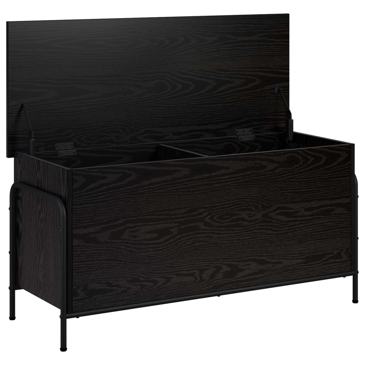 vidaXL Storage Box Black Oak 100 x 40 x 49.5 cm Engineered Wood