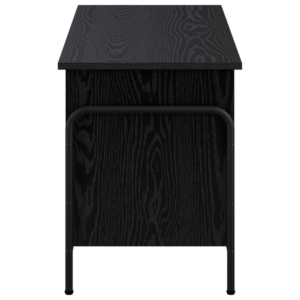 vidaXL Storage Box Black Oak 100 x 40 x 49.5 cm Engineered Wood