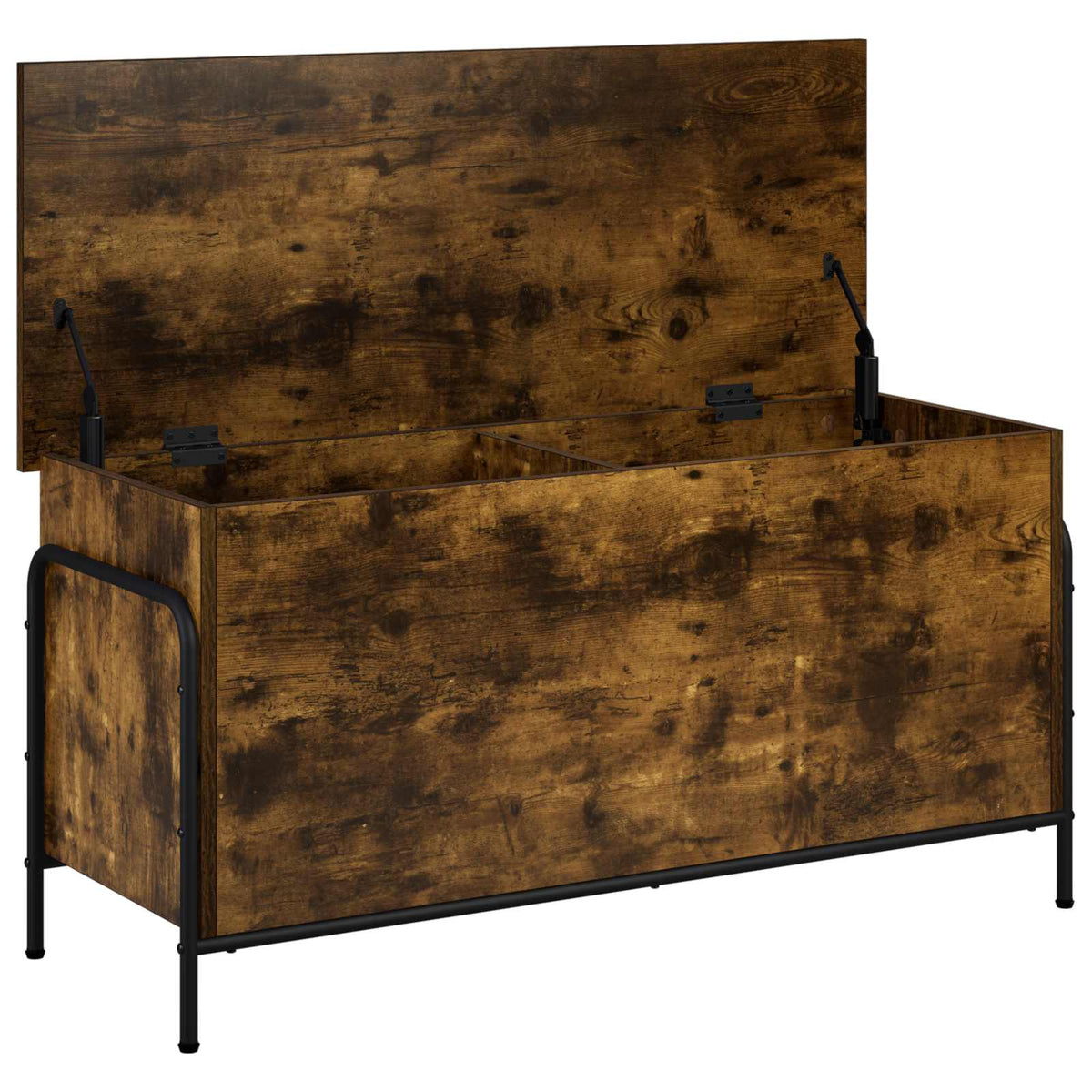 vidaXL Storage Box Smoked Oak 100 x 40 x 49.5 cm Engineered Wood