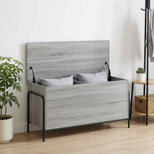 vidaXL Storage Box Grey Sonoma 100 x 40 x 49.5 cm Engineered Wood