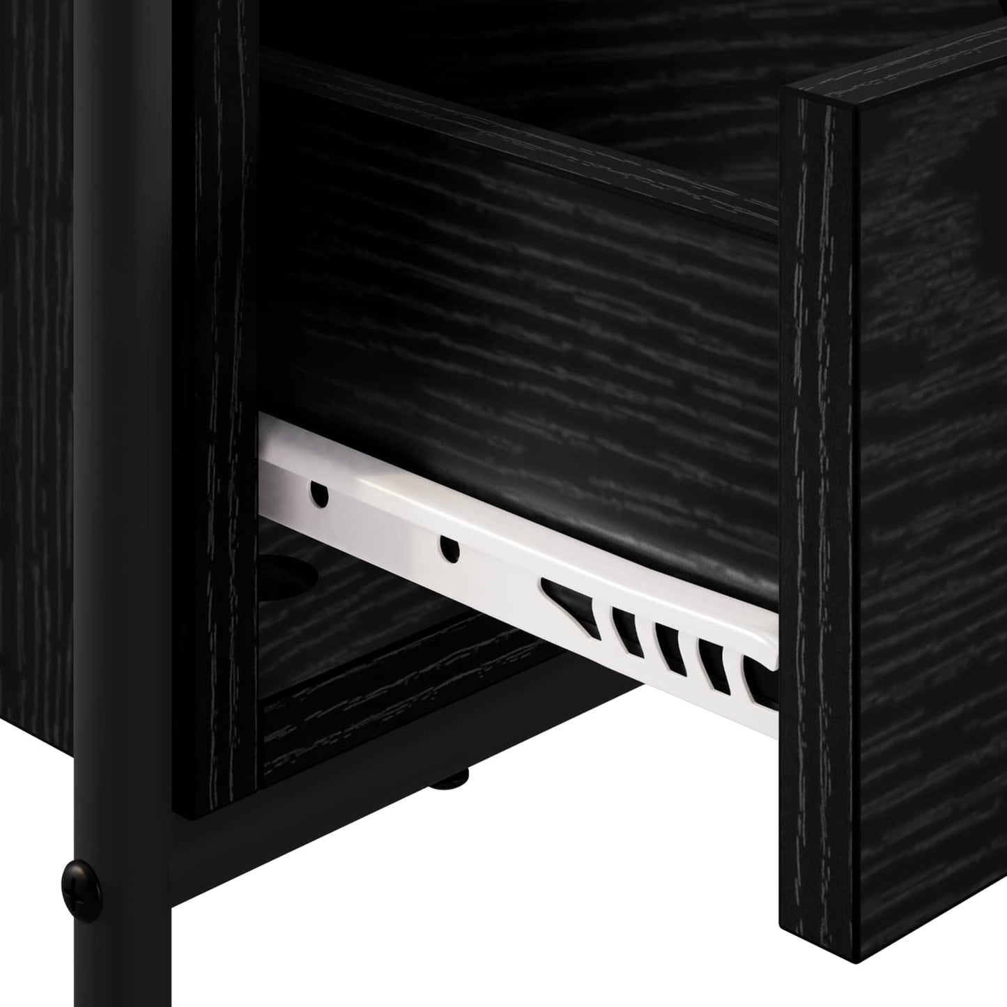 vidaXL TV Cabinet 67.5 x 33 x 50 cm Black Oak Engineered Wood