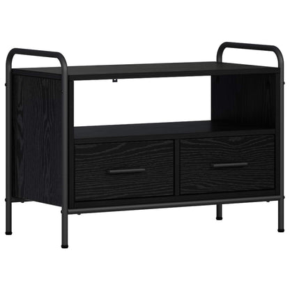 vidaXL TV Cabinet 67.5 x 33 x 50 cm Black Oak Engineered Wood