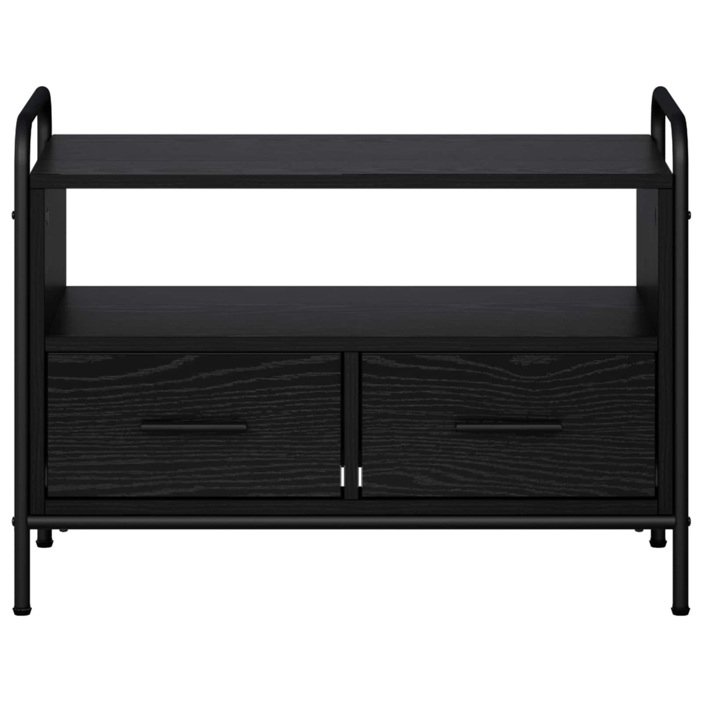 vidaXL TV Cabinet 67.5 x 33 x 50 cm Black Oak Engineered Wood