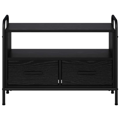 vidaXL TV Cabinet 67.5 x 33 x 50 cm Black Oak Engineered Wood