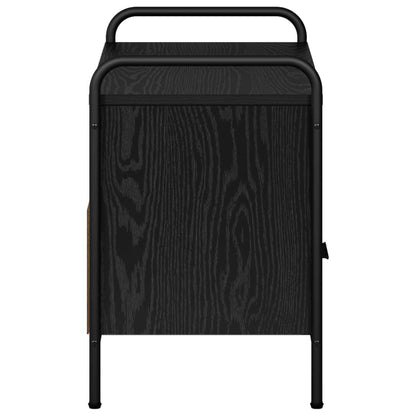vidaXL TV Cabinet 67.5 x 33 x 50 cm Black Oak Engineered Wood