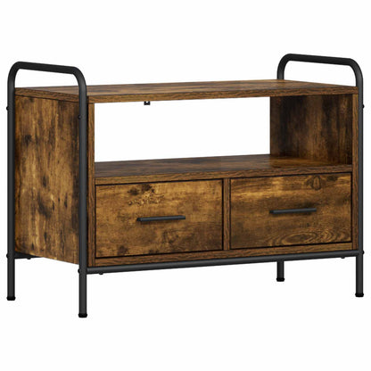 vidaXL TV Cabinet 67.5 x 33 x 50 cm Smoked Oak Engineered Wood