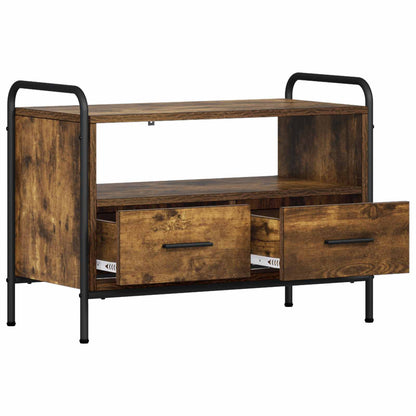 vidaXL TV Cabinet 67.5 x 33 x 50 cm Smoked Oak Engineered Wood