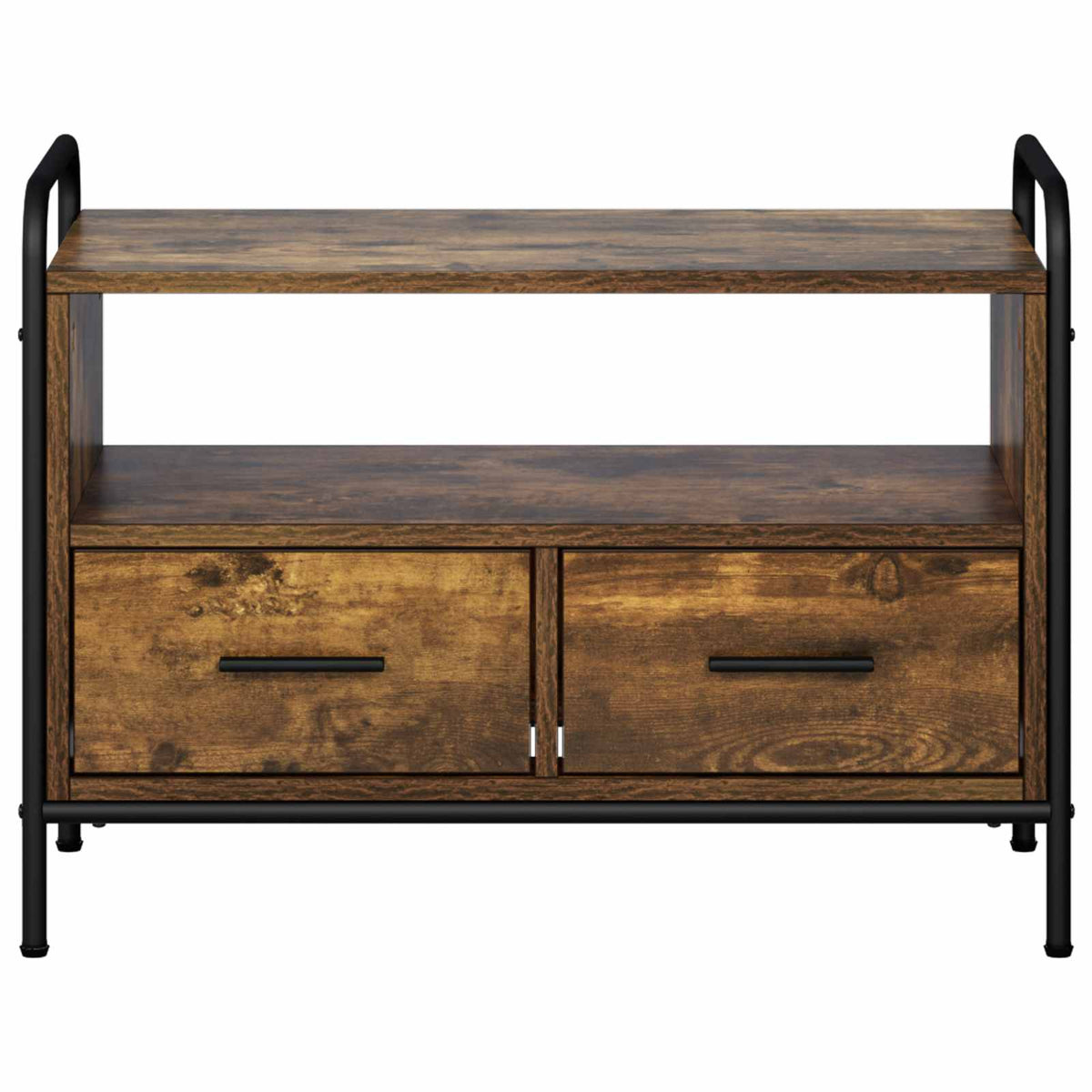 vidaXL TV Cabinet 67.5 x 33 x 50 cm Smoked Oak Engineered Wood