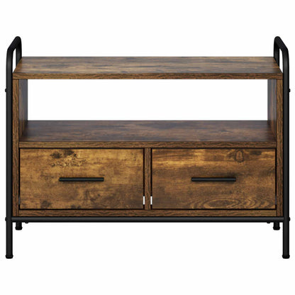 vidaXL TV Cabinet 67.5 x 33 x 50 cm Smoked Oak Engineered Wood