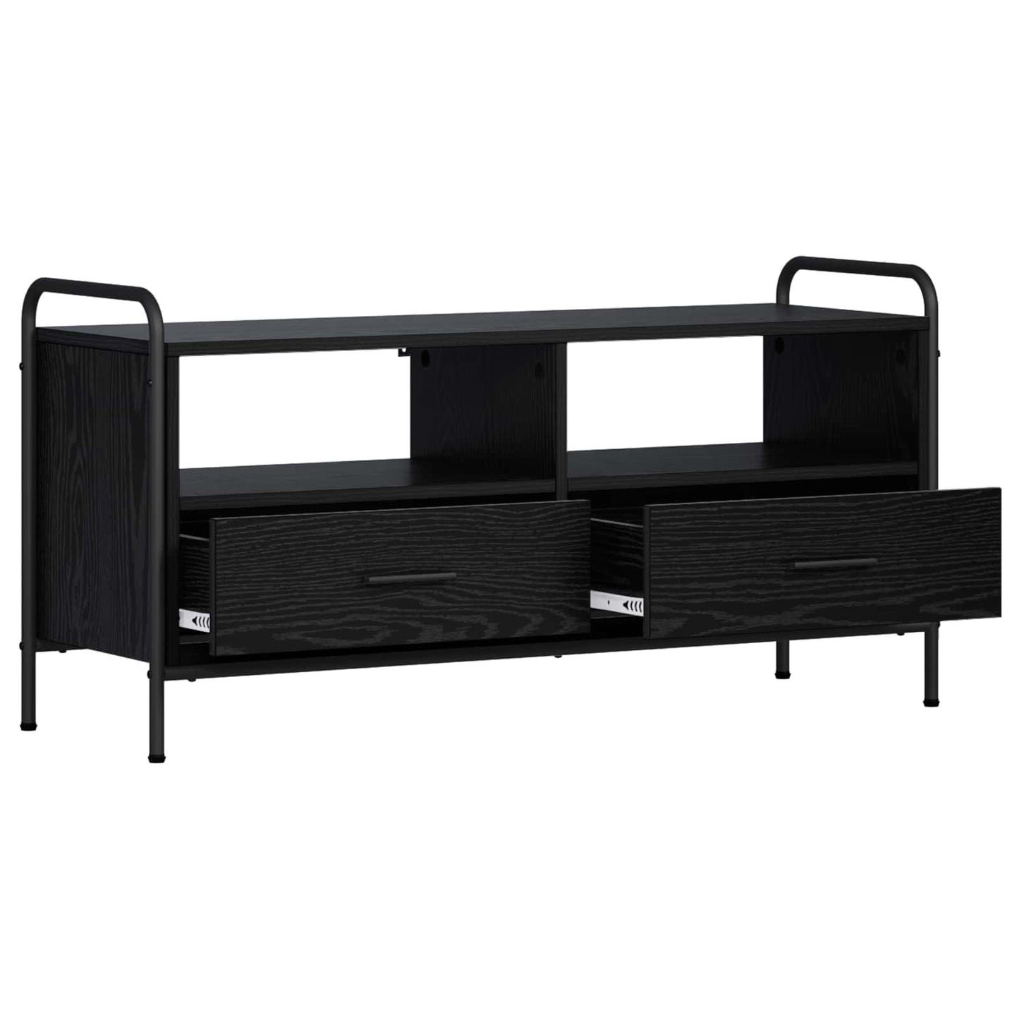 vidaXL TV Cabinet 99.5 x 33 x 50 cm Black Oak Engineered Wood
