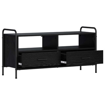 vidaXL TV Cabinet 99.5 x 33 x 50 cm Black Oak Engineered Wood