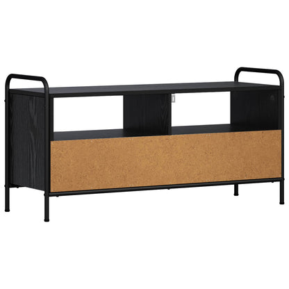 vidaXL TV Cabinet 99.5 x 33 x 50 cm Black Oak Engineered Wood