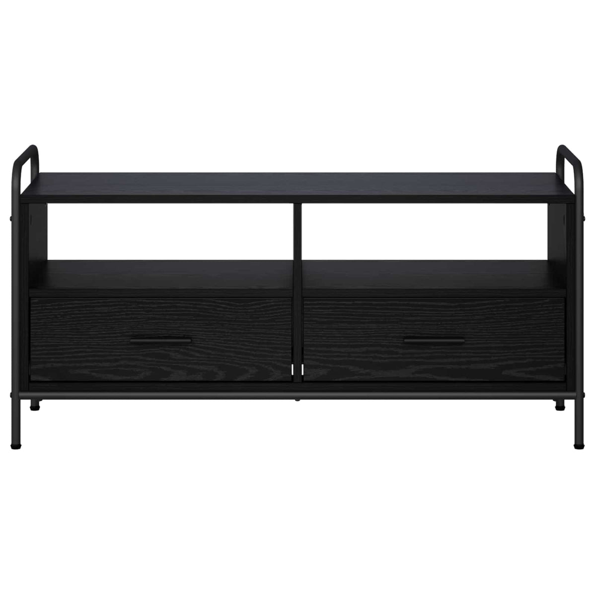 vidaXL TV Cabinet 99.5 x 33 x 50 cm Black Oak Engineered Wood