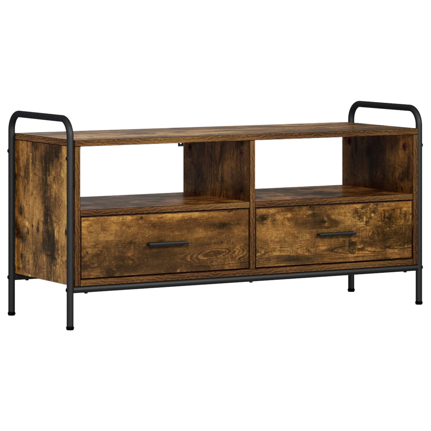 vidaXL TV Cabinet 99.5 x 33 x 50 cm Smoked Oak Engineered Wood