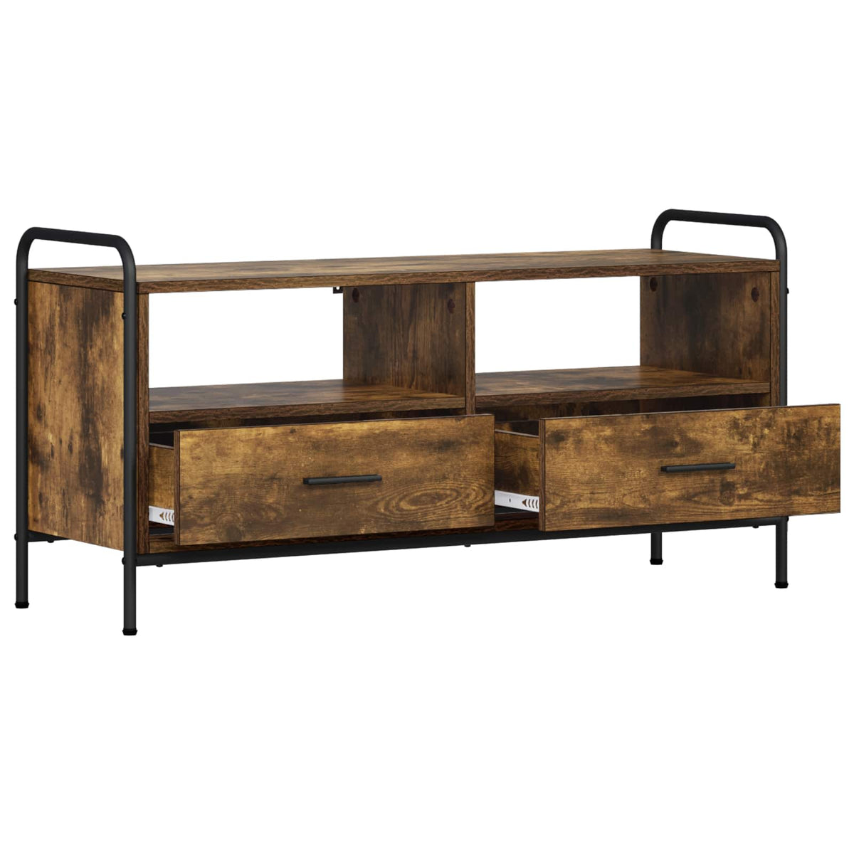 vidaXL TV Cabinet 99.5 x 33 x 50 cm Smoked Oak Engineered Wood