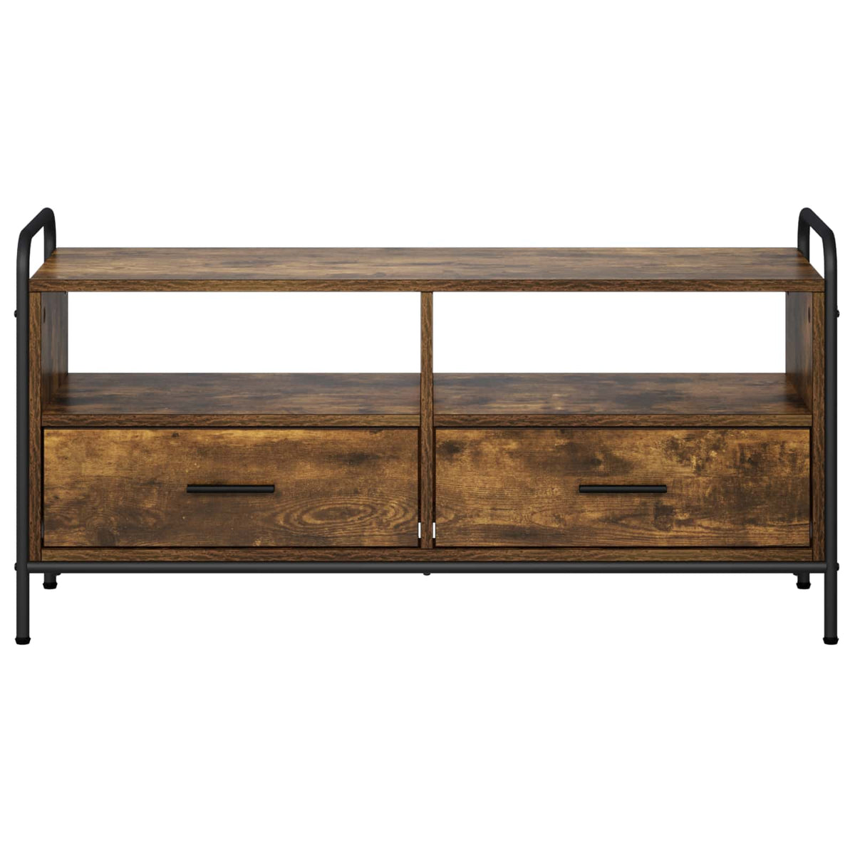 vidaXL TV Cabinet 99.5 x 33 x 50 cm Smoked Oak Engineered Wood