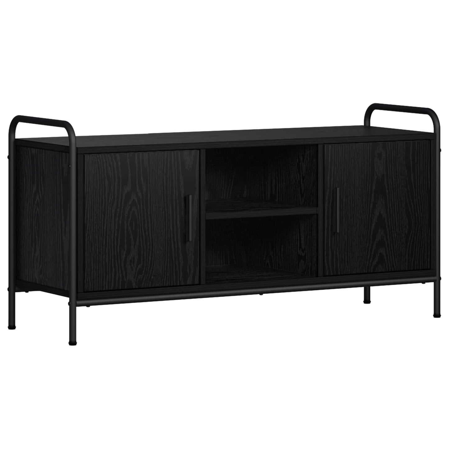 vidaXL TV Cabinet 99 x 33 x 50 cm Black Oak Engineered Wood