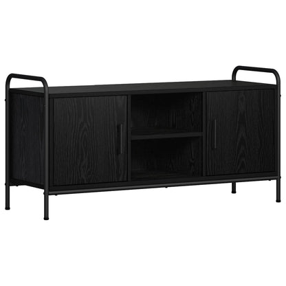 vidaXL TV Cabinet 99 x 33 x 50 cm Black Oak Engineered Wood