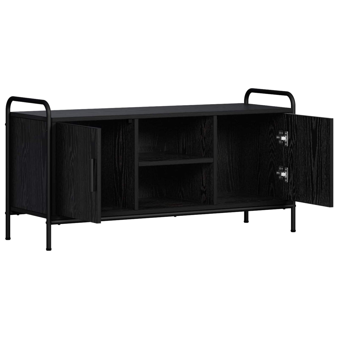 vidaXL TV Cabinet 99 x 33 x 50 cm Black Oak Engineered Wood