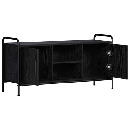vidaXL TV Cabinet 99 x 33 x 50 cm Black Oak Engineered Wood
