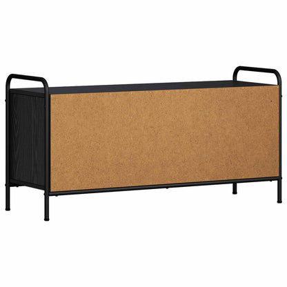 vidaXL TV Cabinet 99 x 33 x 50 cm Black Oak Engineered Wood