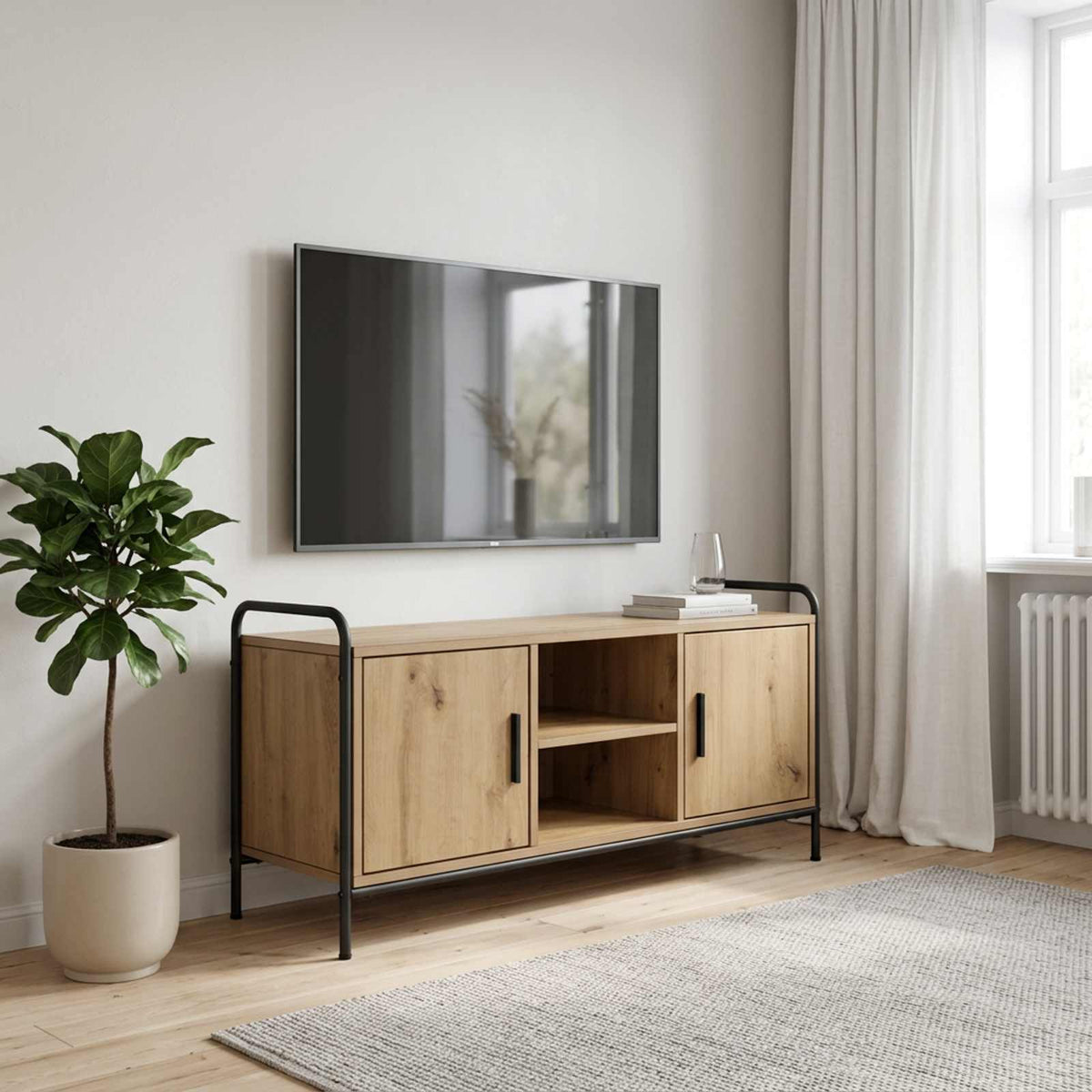 vidaXL TV Cabinet 99 x 33 x 50 cm Artisan Oak Engineered Wood
