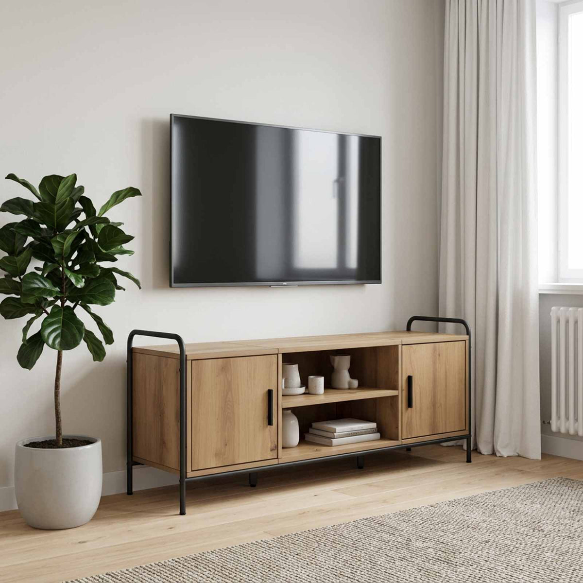 vidaXL TV Cabinet 119 x 33 x 50 cm Artisan Oak