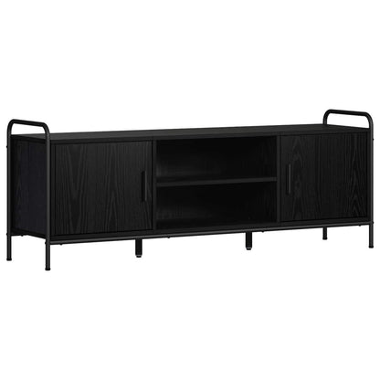 vidaXL TV Cabinet 133 x 33 x 50 cm Black Oak Engineered Wood