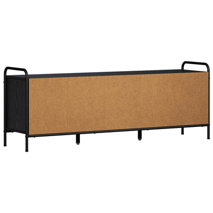 vidaXL TV Cabinet 133 x 33 x 50 cm Black Oak Engineered Wood