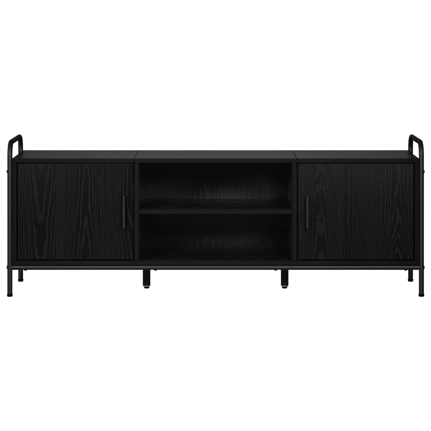 vidaXL TV Cabinet 133 x 33 x 50 cm Black Oak Engineered Wood