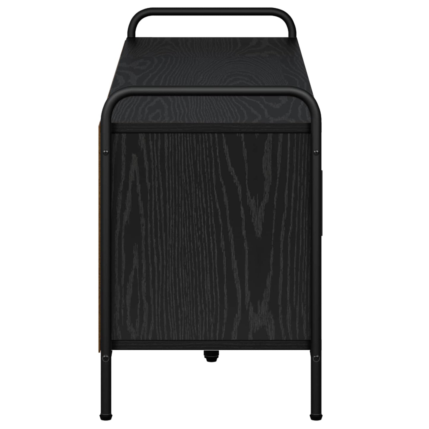 vidaXL TV Cabinet 133 x 33 x 50 cm Black Oak Engineered Wood