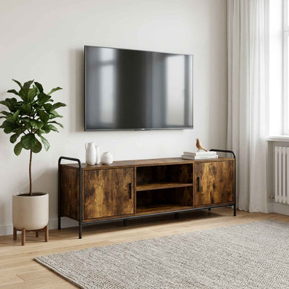 vidaXL TV Cabinet 133 x 33 x 50 cm Smoked Oak Engineered Wood