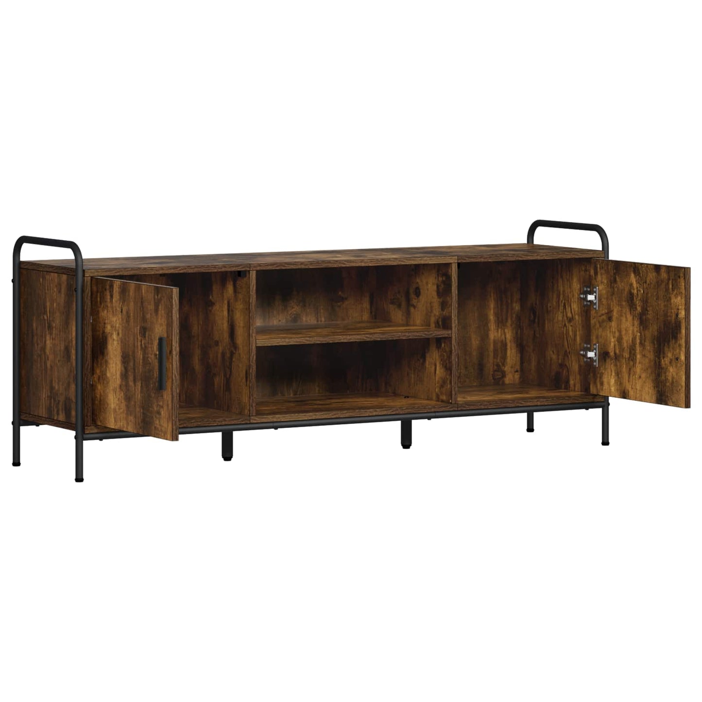 vidaXL TV Cabinet 133 x 33 x 50 cm Smoked Oak Engineered Wood