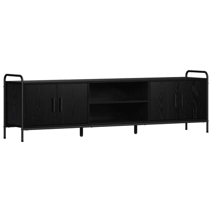 vidaXL TV Cabinet 167.5 x 33 x 50 cm Black Oak Engineered Wood